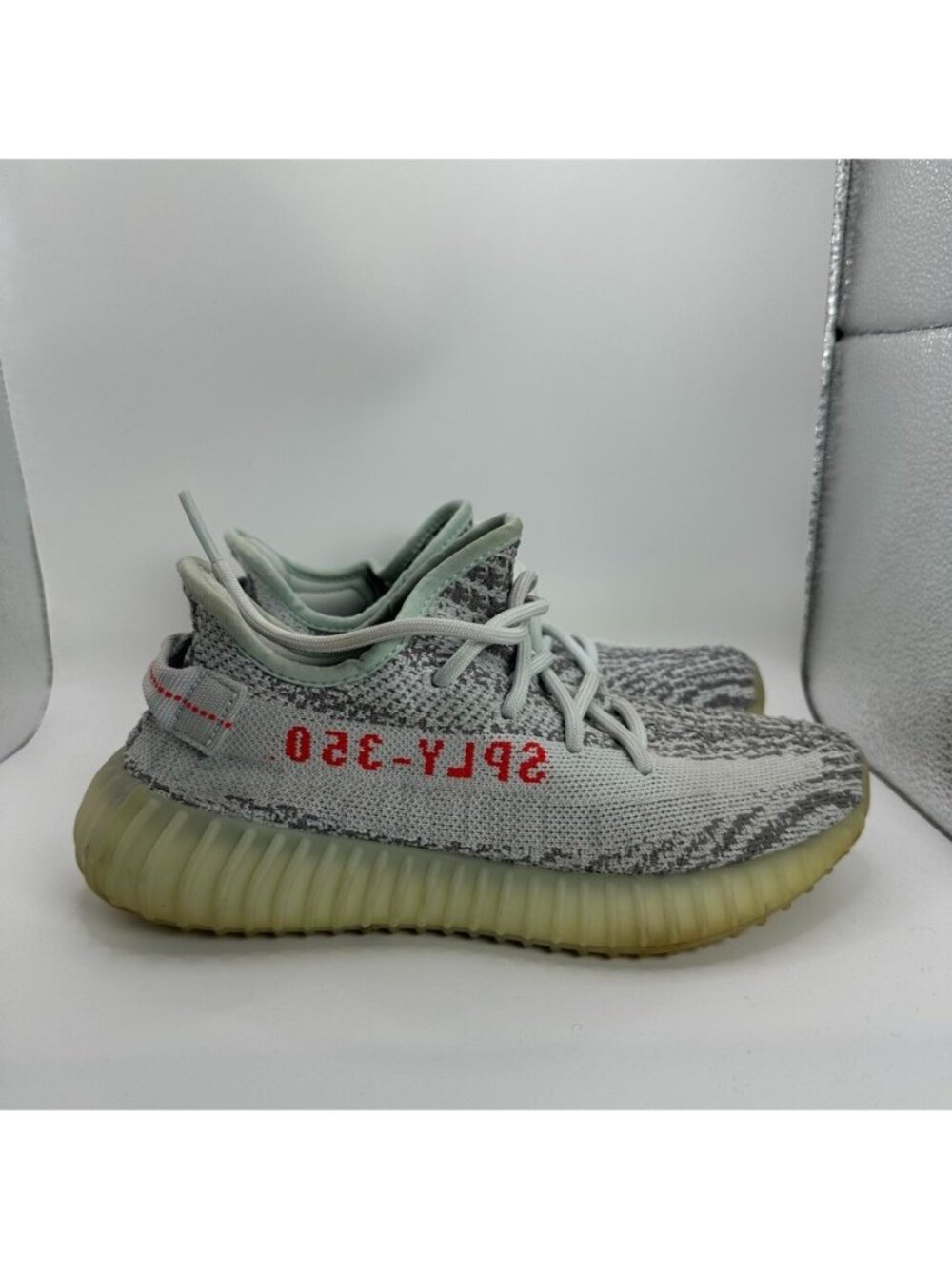 Adidas Yeezy Boost 350 V2 Shoes Mens Size 5.5 Gray Running Low Blue Tint